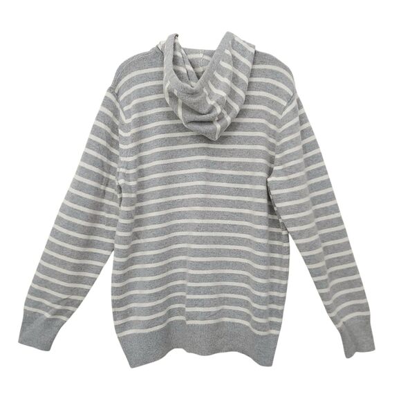 JW Anderson x Uniqlo Hoodie Womens XL Gray White Striped Wool Blend Cozy Comfy - Picture 5 of 12